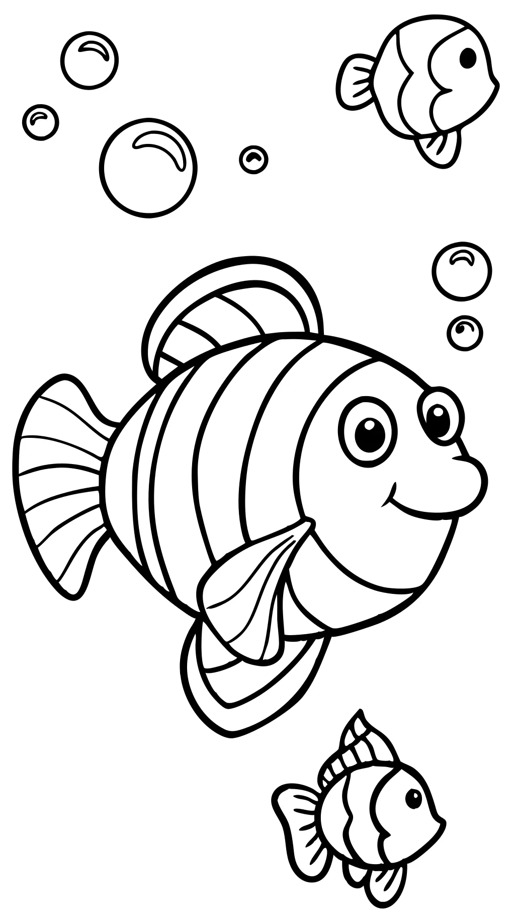 coloriages de poisson préscolaire